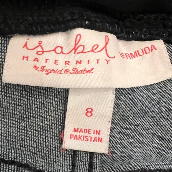 Isabel Maternity Dark Blue Denim Bermuda Short Size 8 - Picture 4 of 6